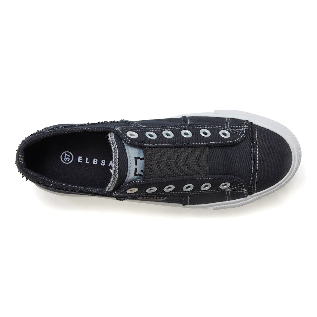 Elbsand Slip-On Sneaker aus Textil bequemer Elastik Einsatz Halbschuh Slipper Freizeitschuh kaufen Sonderangebot