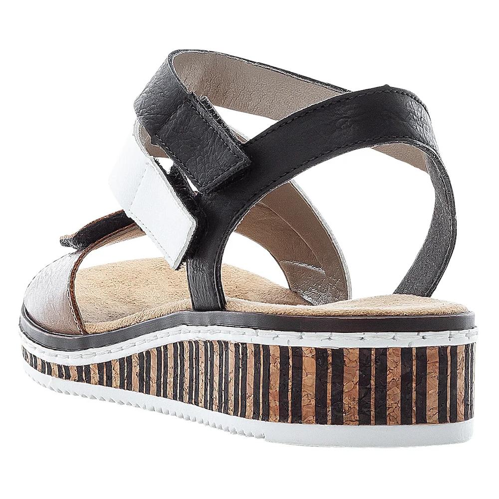 Rieker Riemchensandale Sommerschuh Sandalette Keilabsatz im modernen Look online bestellen Preisnachlass