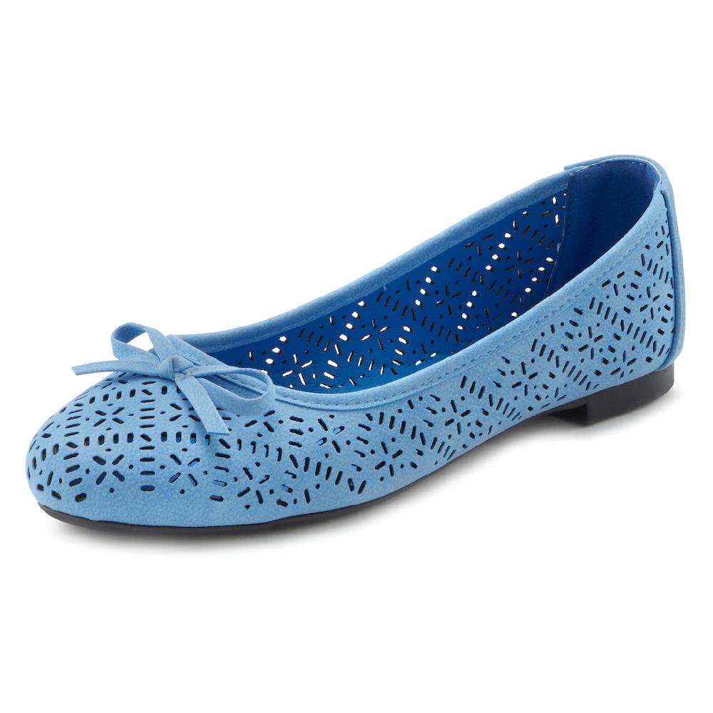 LASCANA Ballerina Freizeitschuh Slipper Halbschuh mit kleinen Cut-Outs VEGAN online bestellen Jubiläumsangebot