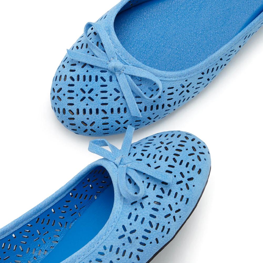 LASCANA Ballerina Freizeitschuh Slipper Halbschuh mit kleinen Cut-Outs VEGAN online bestellen Jubiläumsangebot
