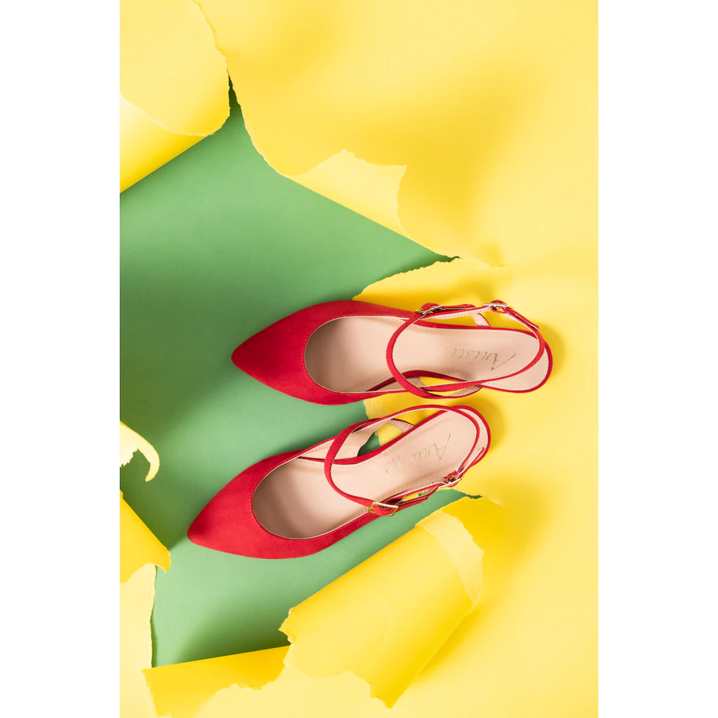 Aniston SHOES Slingpumps Flat Sommerschuh Riemchensandale - neue KOLLEKTION bestellen Bis zu 65% Rabatt