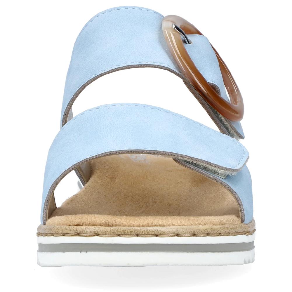 Rieker Pantolette Keilabsatz Sommerschuh Schlappen mit softer Innensohle bestellen Auslauf