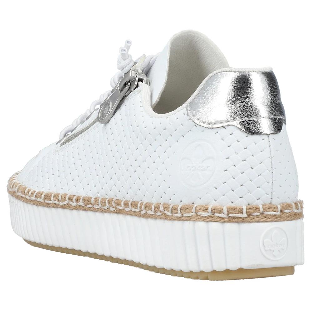 Rieker Sneaker mit modischer Ziernaht Freizeitschuh Halbschuh Schnürschuh bestellen im Angebot