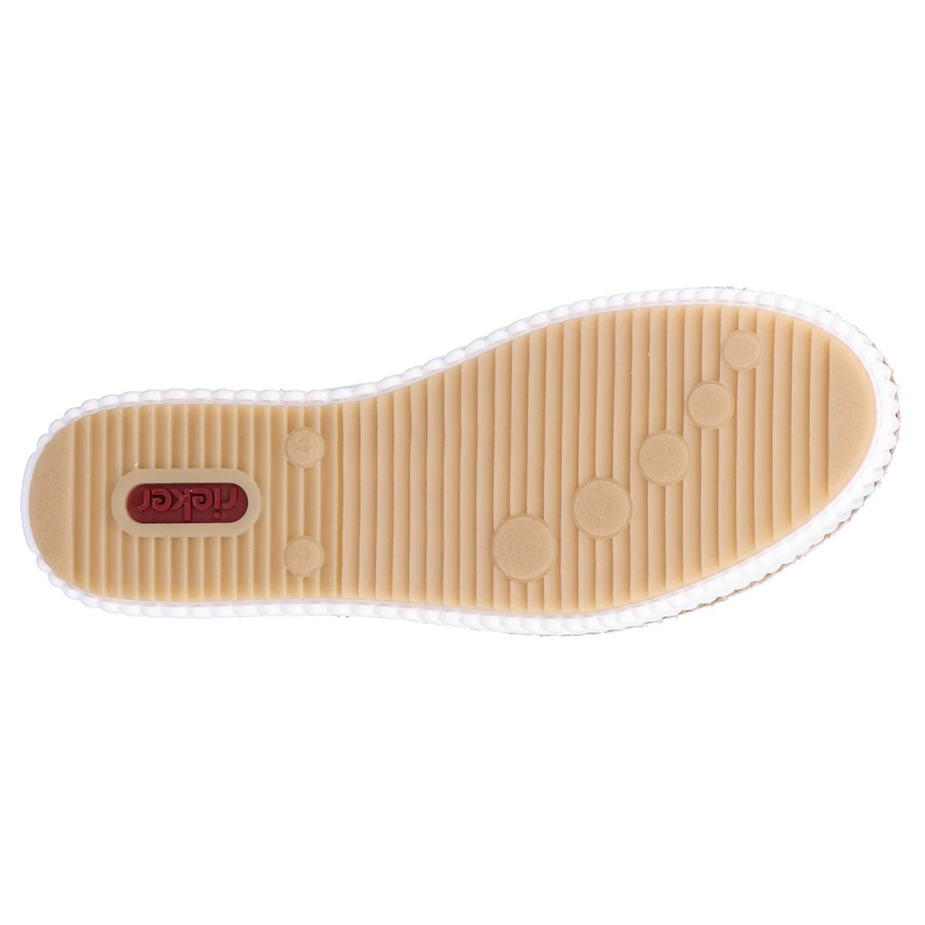 Rieker Sneaker mit modischer Ziernaht Freizeitschuh Halbschuh Schnürschuh bestellen im Angebot