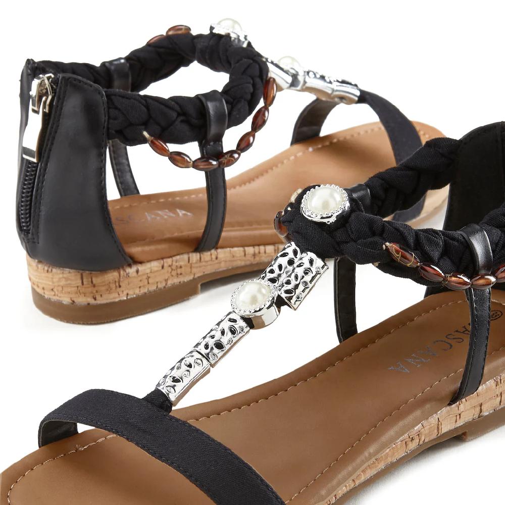 LASCANA Sandale Sandalette Sommerschuh mit Schmuckelementen VEGAN bestellen Günstiger Verkauf