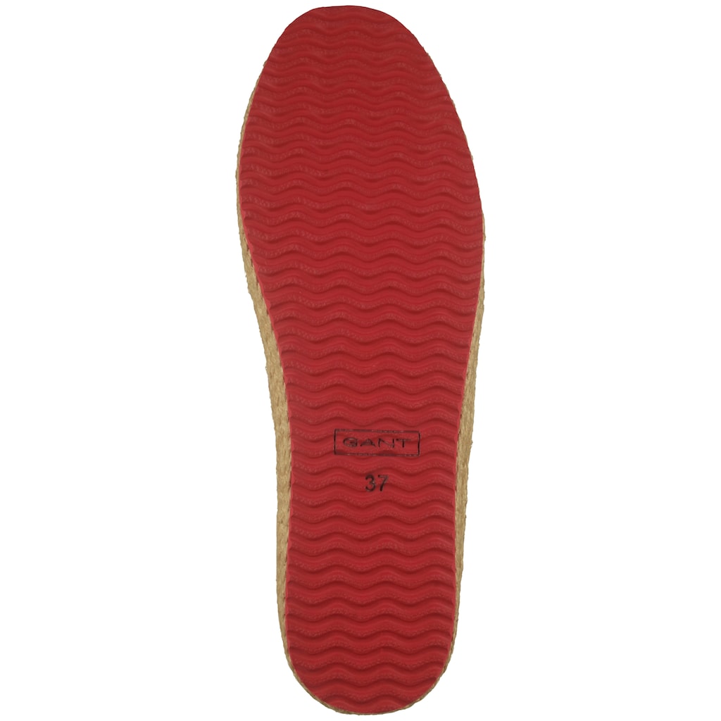 Gant Espadrille »Raffiaville« Strandschuh Slipper mit Bast-Verzierung Blitzverkäufe