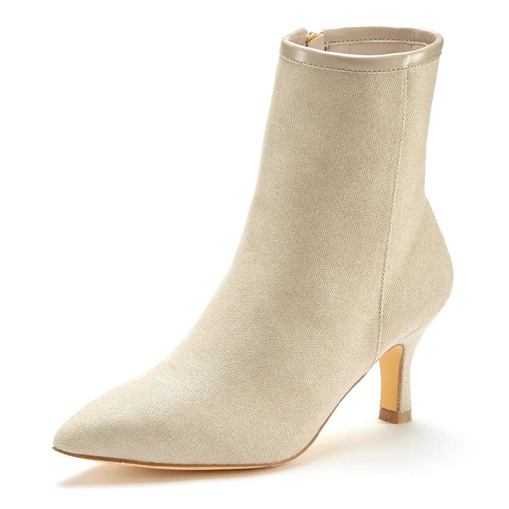 LASCANA Stiefelette High-Heel Ankle Stiefel in Denim-Optik VEGAN kaufen Fabrik Onlineshop