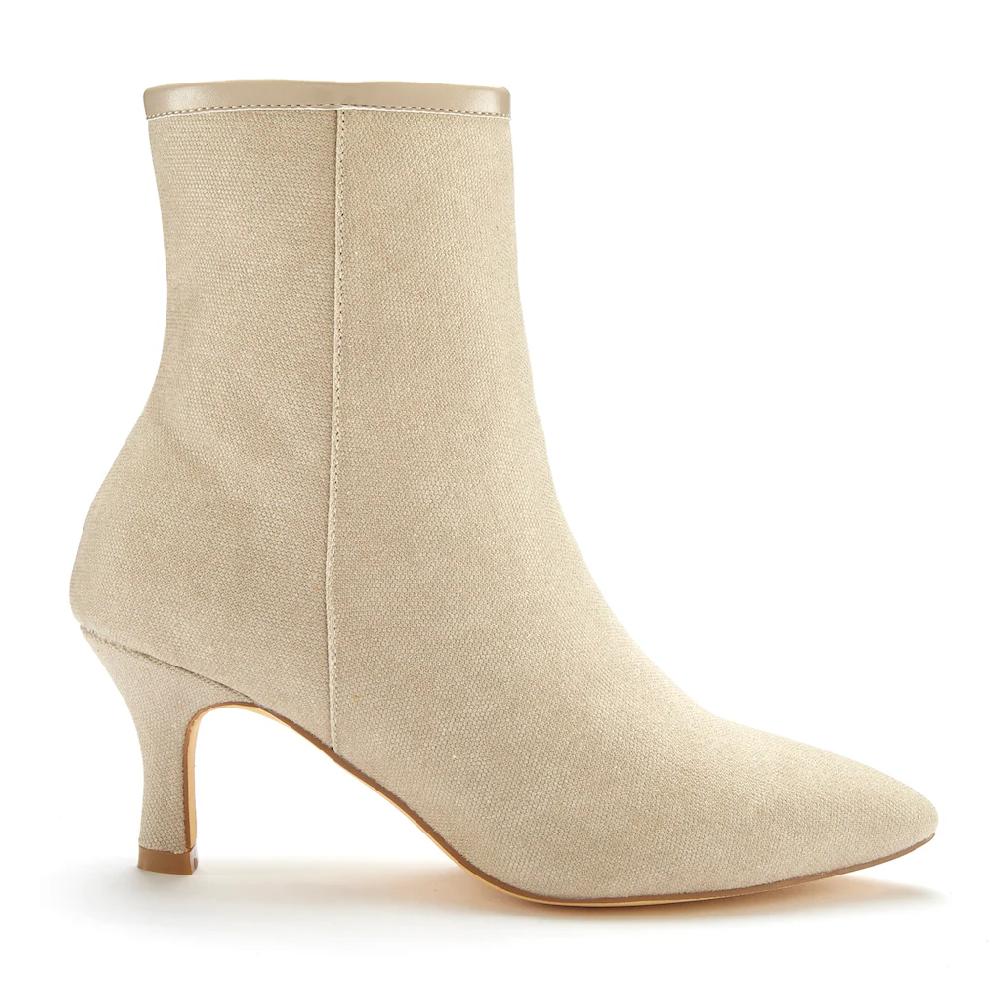 LASCANA Stiefelette High-Heel Ankle Stiefel in Denim-Optik VEGAN kaufen Fabrik Onlineshop