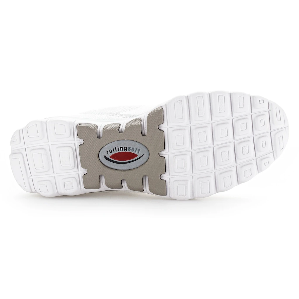 Gabor Rollingsoft Sneaker mit sportlichem Mesheinsatz Freizeitschuh Halbschuh Schnürschuh Muttertagsangebot