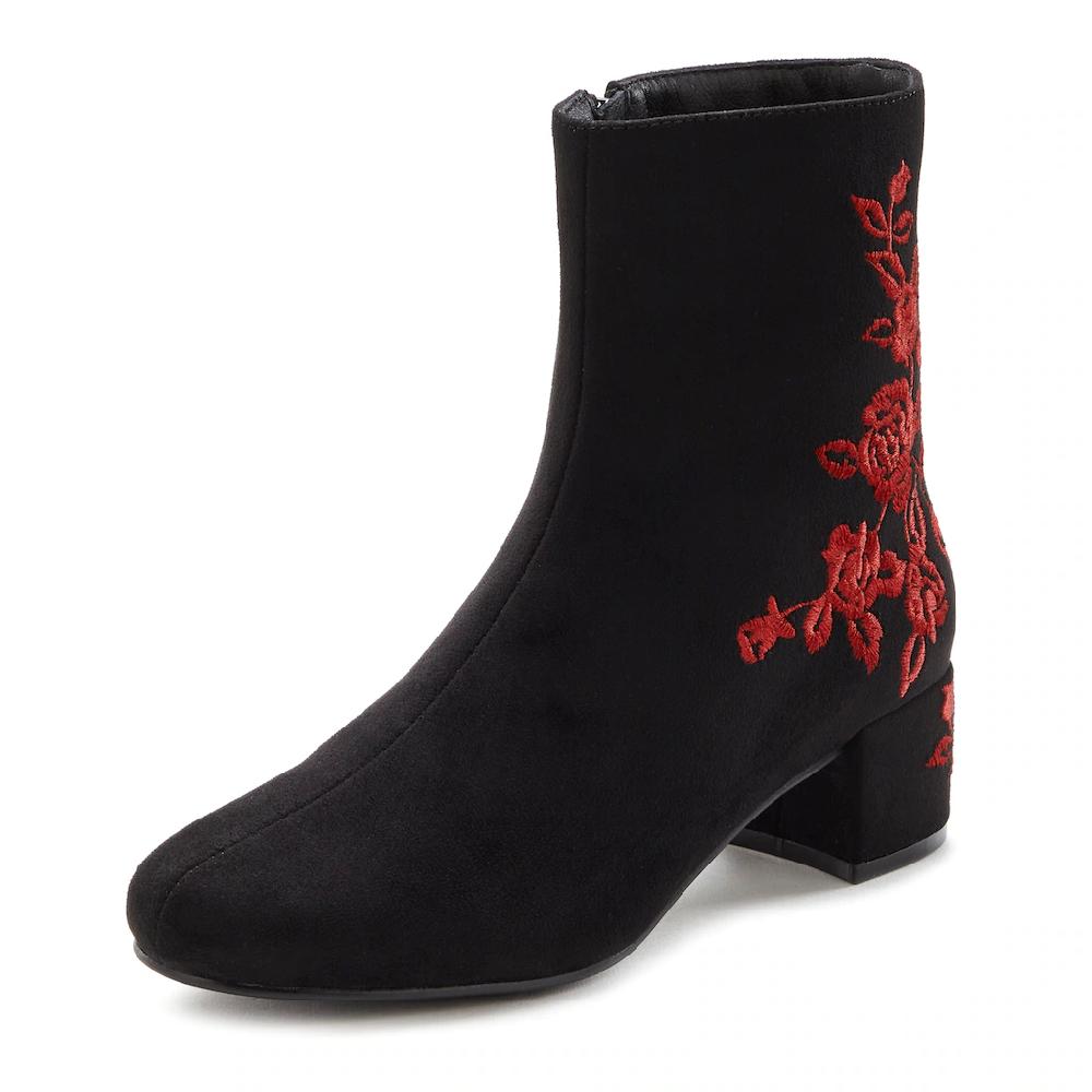 LASCANA Stiefelette mit floralem Muster Stiefel Boots VEGAN kaufen Online Outlet
