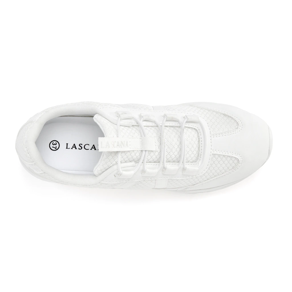 LASCANA Sneaker Slip-On Freizeitschuh Halbschuh mit elastischen Schnürbändern VEGAN kaufen Exklusive Angebote