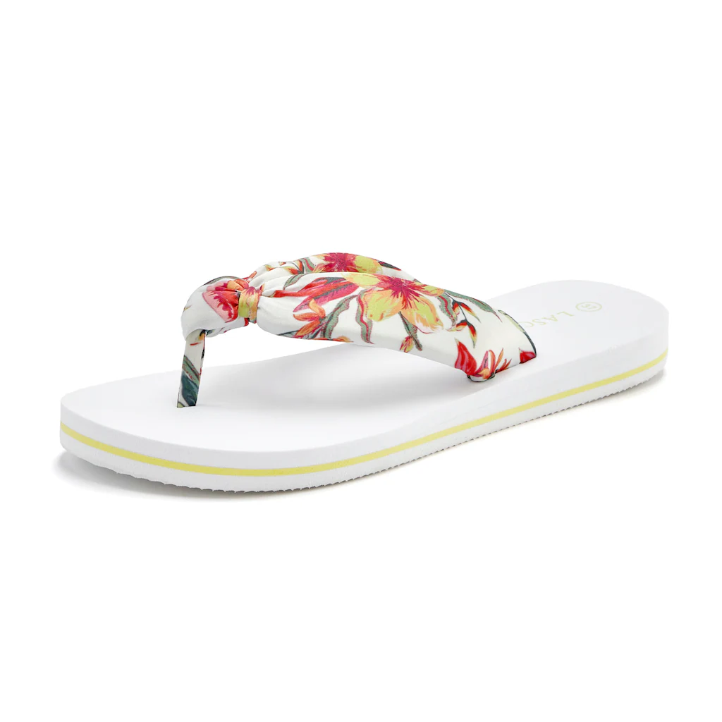 LASCANA Badezehentrenner Sandale Pantolette Badeschuh ultraleicht mit softem Band VEGAN Super Sparpreis
