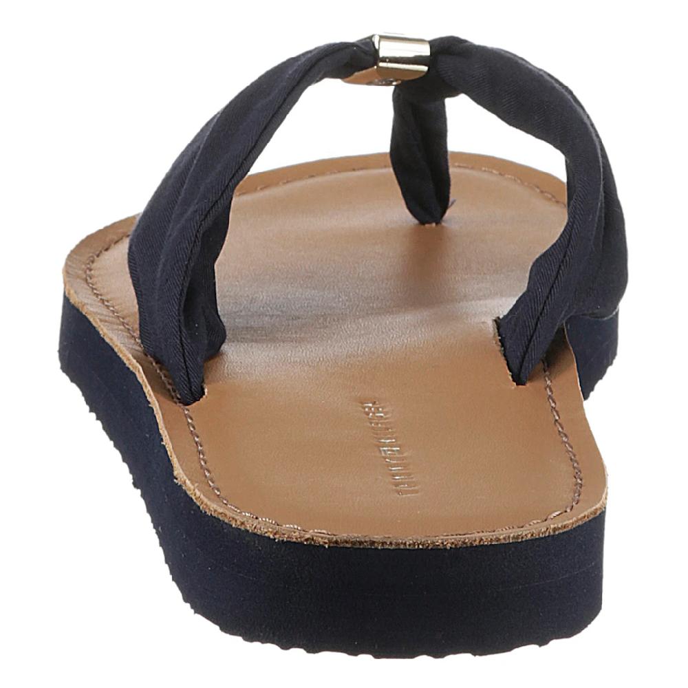 Tommy Hilfiger Zehentrenner »TH ELEVATED BEACH SANDAL« Sommerschuh Bequemschuh Flats Schlappen mit TH-Schmuckelement Letzte 3 Tage