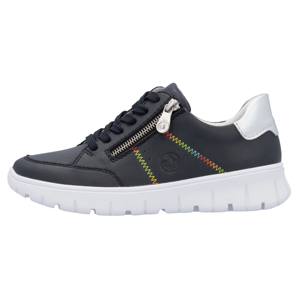 Rieker Sneaker Schnürschuh Halbschuh Freizeitsneaker seitlicher Reißverschluss ▷ für Letzte 2 Tage