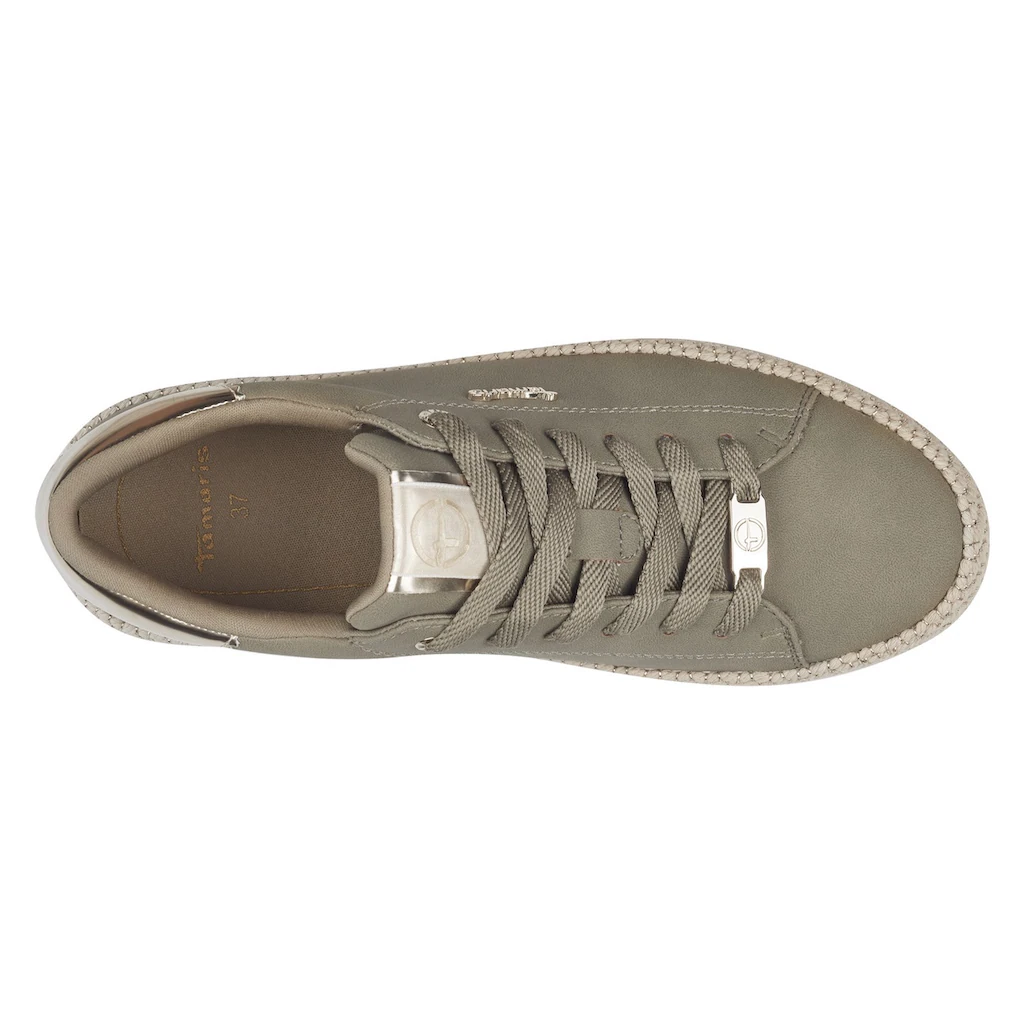 Tamaris Plateausneaker Freizeitschuh Halbschuh Schnürschuh mit Textilkordel am Plateau online kaufen Super Rabatt