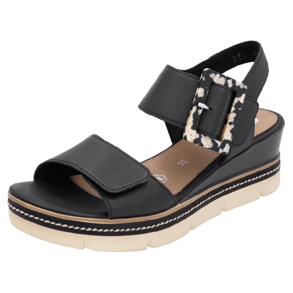 Remonte Keilsandalette »Elisabeth Hurley-Collection« Keilabsatz Riemensandale Sommerschuh auffällige Zierschnalle bestellen 50% Rabatt für begrenzte Zeit