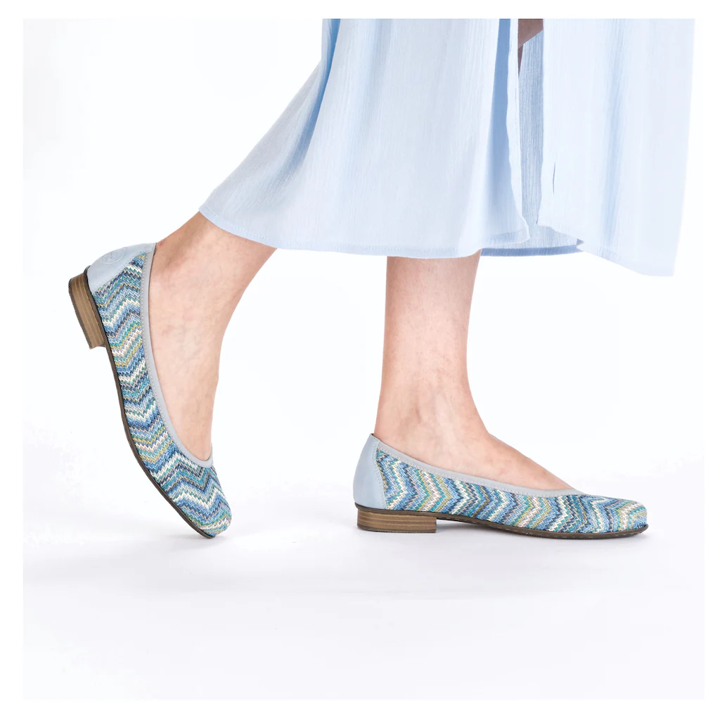 Rieker Ballerina Slipper Schlupfschuh Pumps mit weicher Innensohle 2025