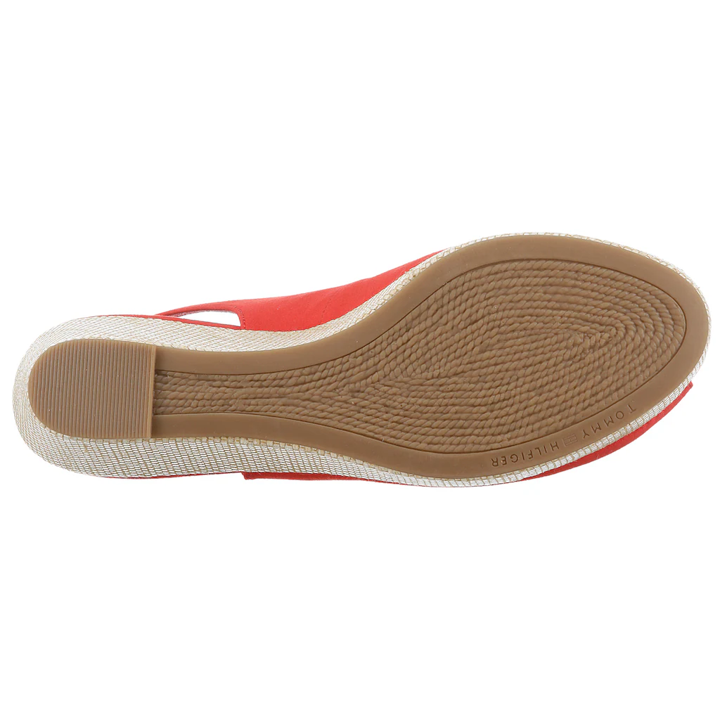 Tommy Hilfiger Sandalette »ICONIC ELBA SLING BACK WEDGE« Sommerschuh Sandale Keilabsatz mit Jutebesatz Hotsell
