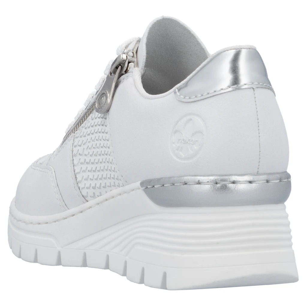 Rieker Keilsneaker Halbschuh Freizeitschuh Schnürschuh Sneaker mit Reißverschluss Fabrik Onlineshop
