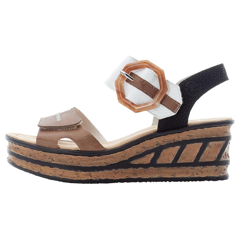 Rieker Sandalette Sommerschuh Sandale Keilabsatz im modischen Look kaufen Top Angebot
