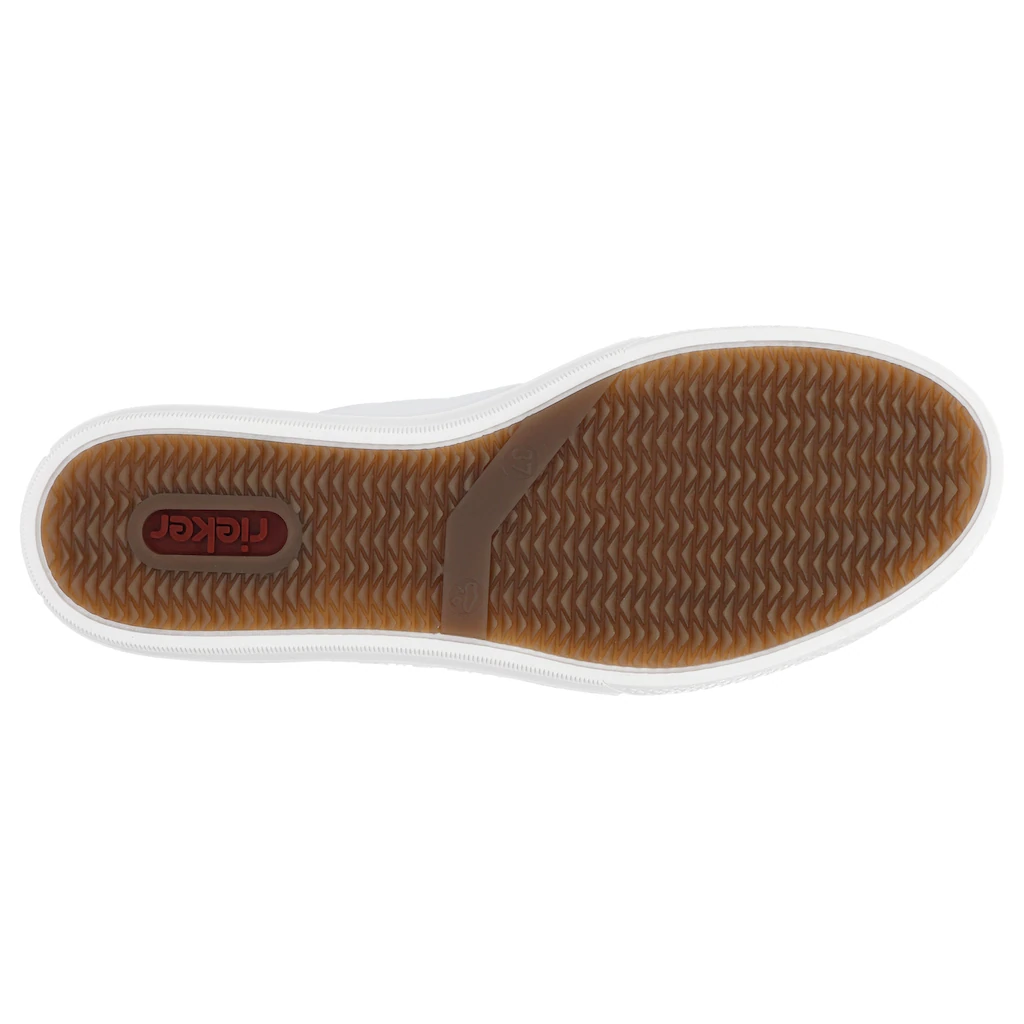 Rieker Sneaker mit seitlicher Blumenstickerei Freizeitschuh Halbschuh Schnürschuh kaufen Große Rabatte